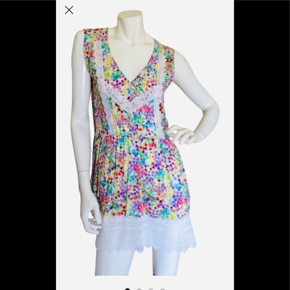 VICTORIAS SECRET GRAPE FLORAL DRESS - Picture 1 of 9